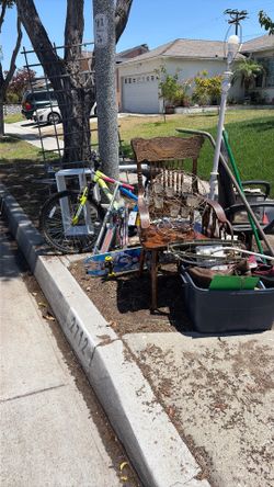 Free stuff. Bike. Chairs. Legos and shoes ect