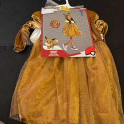 Pokémon Girls' Eevee Costume Dress Brown 7-8