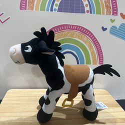 DISNEY BULLSEYE FROM TOY STORY - BLACK AND WHITE 7 INCH, NEW CONDITION