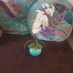 Fake Orchids In Vase