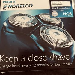 Philips Norelco HQ8 Replacement Men's Electric Shaver Heads with Dual Blades