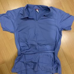 Womens Blue Hospital Scrubs (M)