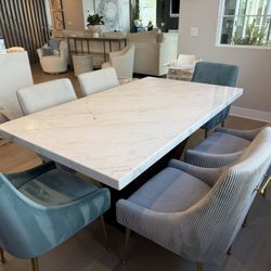 Marble Top Dining Table 