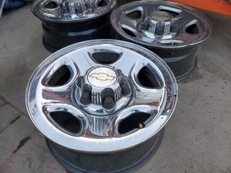 Chevy Rims only have 3 Rims. No Tires