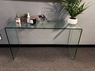 Glass console table