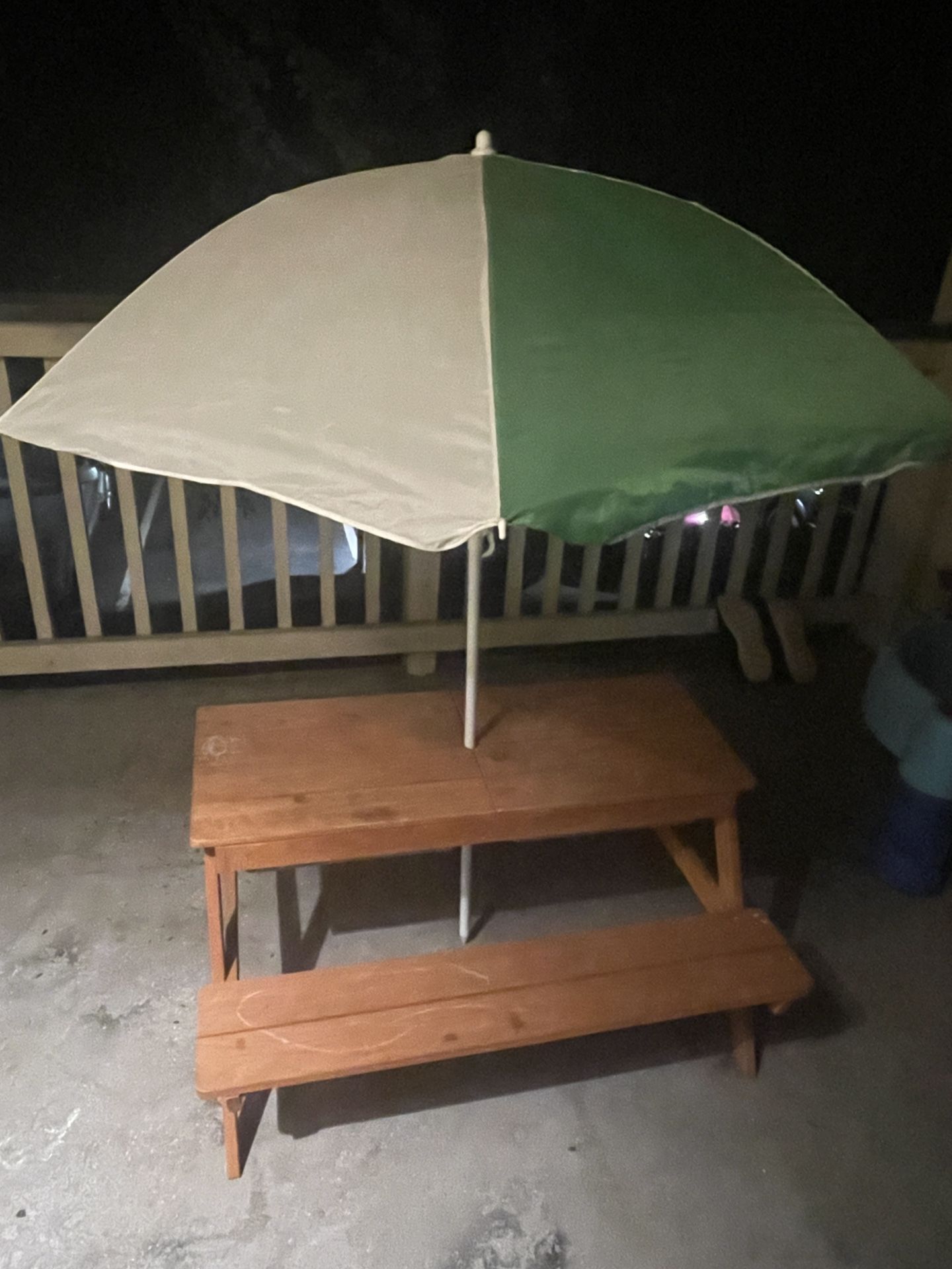 Outdoor toddler picnic/sensory table