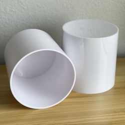 White Acrylic Cylinder Vase