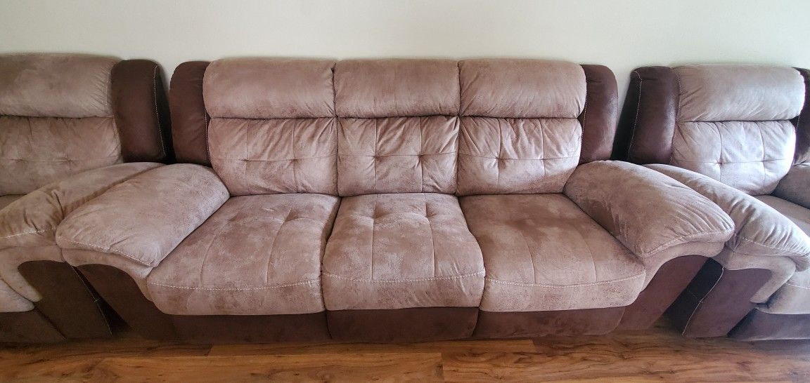 Manual Reclining Sofas and Loveseat (OBO)