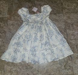 Shabby chic toddler floral print dress new