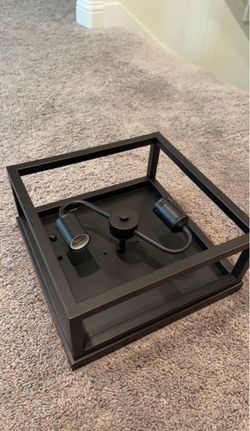 Black 2-Light Flush Mount Ceiling Light