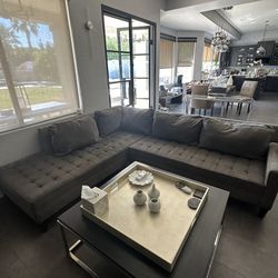 2 Piece Modern Zgallery Grey Couch
