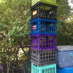 Six large milk crates only $40 firm