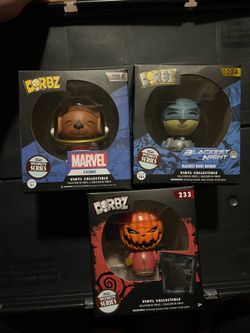 Dorbz Lot Of 3 Nightmare Before Christmas, marvel cosmo, blackest night 233, 204, 234