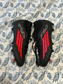Adidas F50 League Mid FG/M Black Red Soccer Cleats