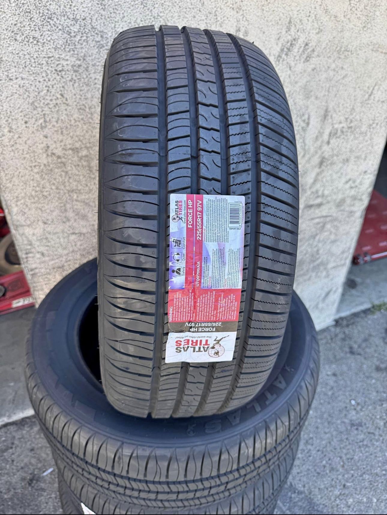 225-55-17 ATLAS FORCE HP Brand new 4 tires 225/55R17 llantas