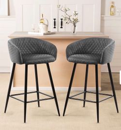 Gray Counter Height Bar Stools Set Of 2