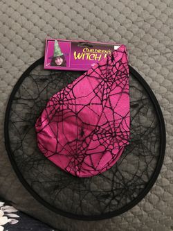 Pink and Black girls Witch hat Costume BRAND NEW with tag