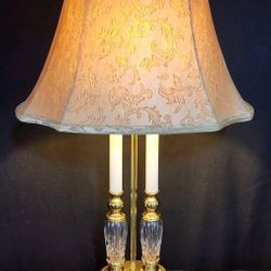 Waterford Bouillotte-style Killarney (Kinsale) Pattern Fine Crystal Table Lamp
