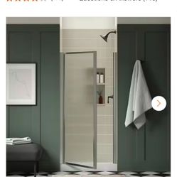 Pivot Shower Door in Silver