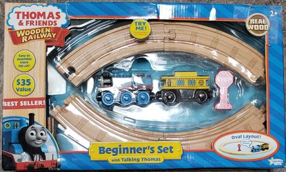 Thomas & Friends Wooden Railway (13)pc Beginner's Set With Talking Thomas (Below Market Value)!