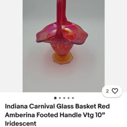 Carnival Glass Basket