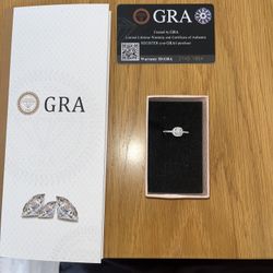 0.5 Ct Moissanite Sterling Silver Adjustable Ring 