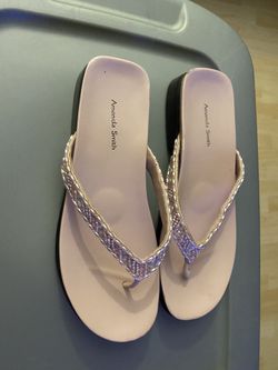 New Mauve Beaded Flats 