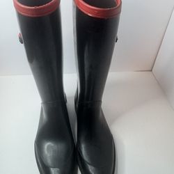 Gucci Black And Red Tall Rain Boots Size EU41