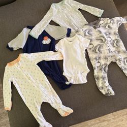 5 Newborn Baby Onesies 