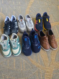 6 pair Boys shoes sizes (10, 11, ,12)
