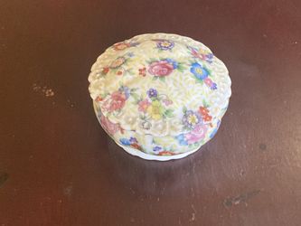 Gold Castle Floral Trinket Dish Made In Japan