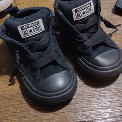 Black Converse Hightops Toddler 6c