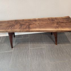 Solid Walnut Coffee Table With Butterfly Joints