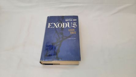 Exodus Leon Uris 1958 Early Trade Printing Hardcover Dust Jacket Novel Israel