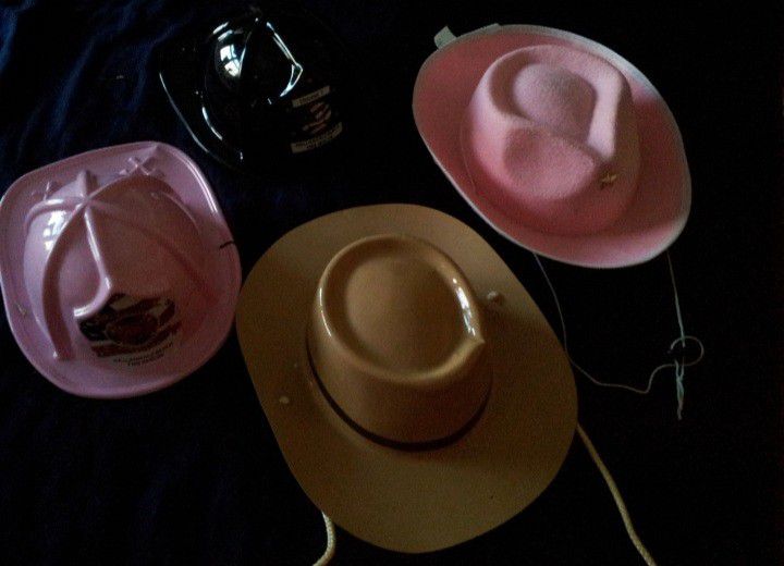 Cowboy's,  Girl's  And  Boy's Firefighter Hats.