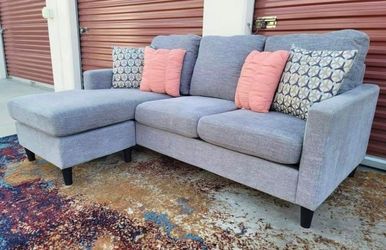 Gray Modern Stark Sectional Sofa with Reversible Chaise by Living Spaces