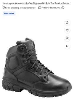 Interceptor Black Work Boots New