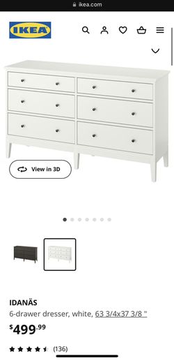 White Ikea Idanas 6 Drawer Dresser for Sale in Phoenix, AZ - OfferUp White Ikea Idanas 6 Drawer Dresser for Sale in Phoenix, AZ - OfferUp