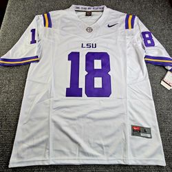 LSU Garrett Nussmeier Mens White Stitched Jerseys Few Sizes Left