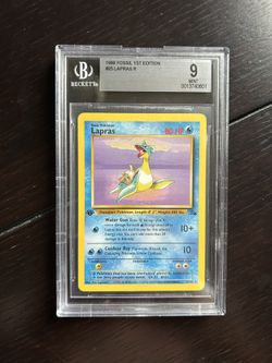 1st Edition Lapras Fossil Pokemon Card BGS 9 Mint