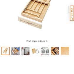 Rev-A-Shelf Tiered Cutlery Drawer Insert – Wooden Organizer