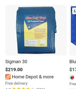 Sigman 30 Blue Poly All-Purpose Tarp