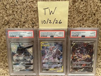 PSA 10 Pokemon Lot - Rayquaza GX, Mewtwo & Mew GX, Giratina V