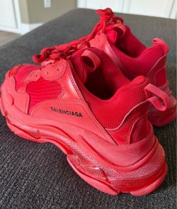 Balenciaga Triple S Sneakers Red Mens 41 US 8-9