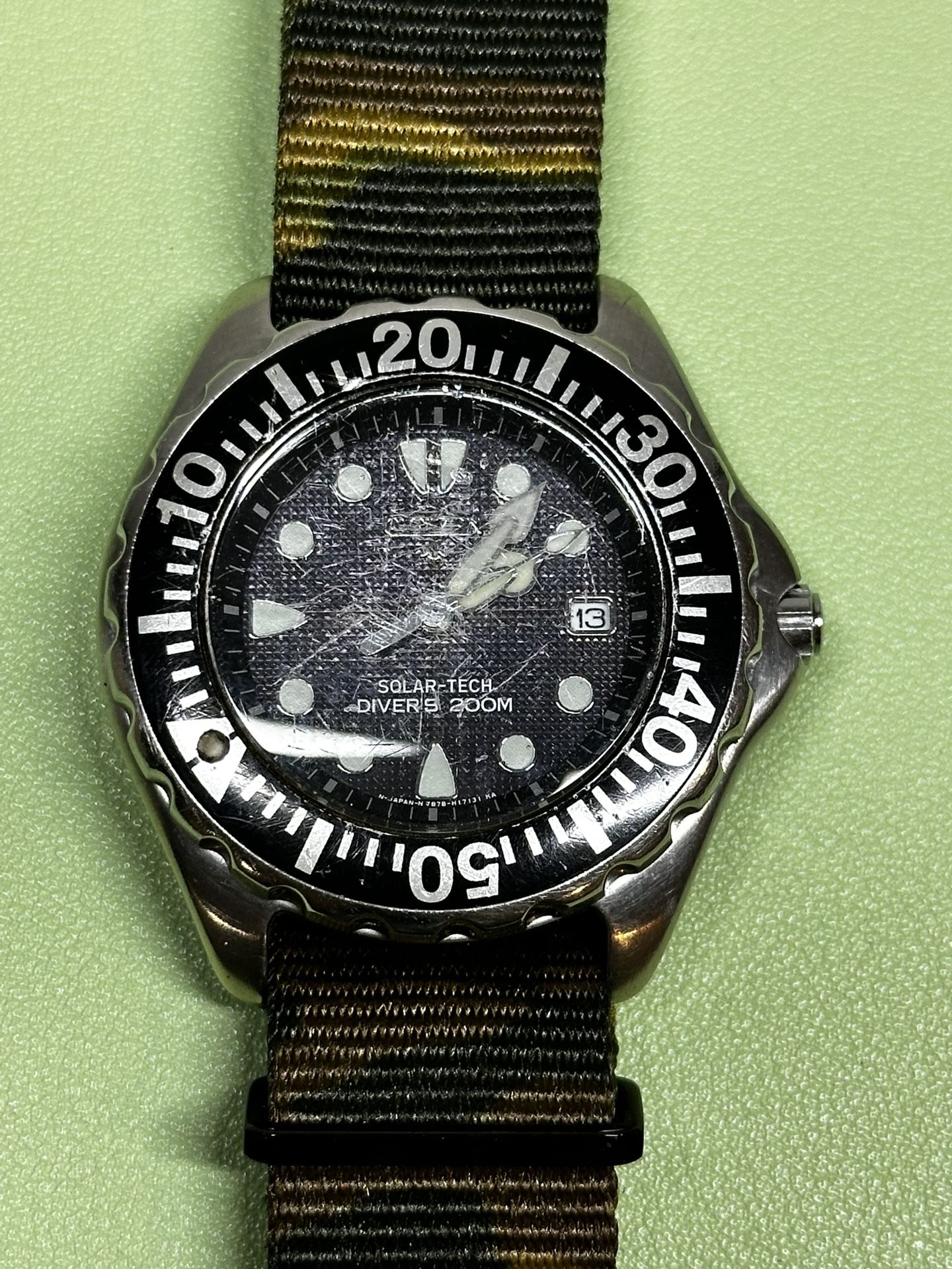 CITIZEN 7878-S012775 ECO DRIVE BLACK DIAL STRAP MEN’S WATCH