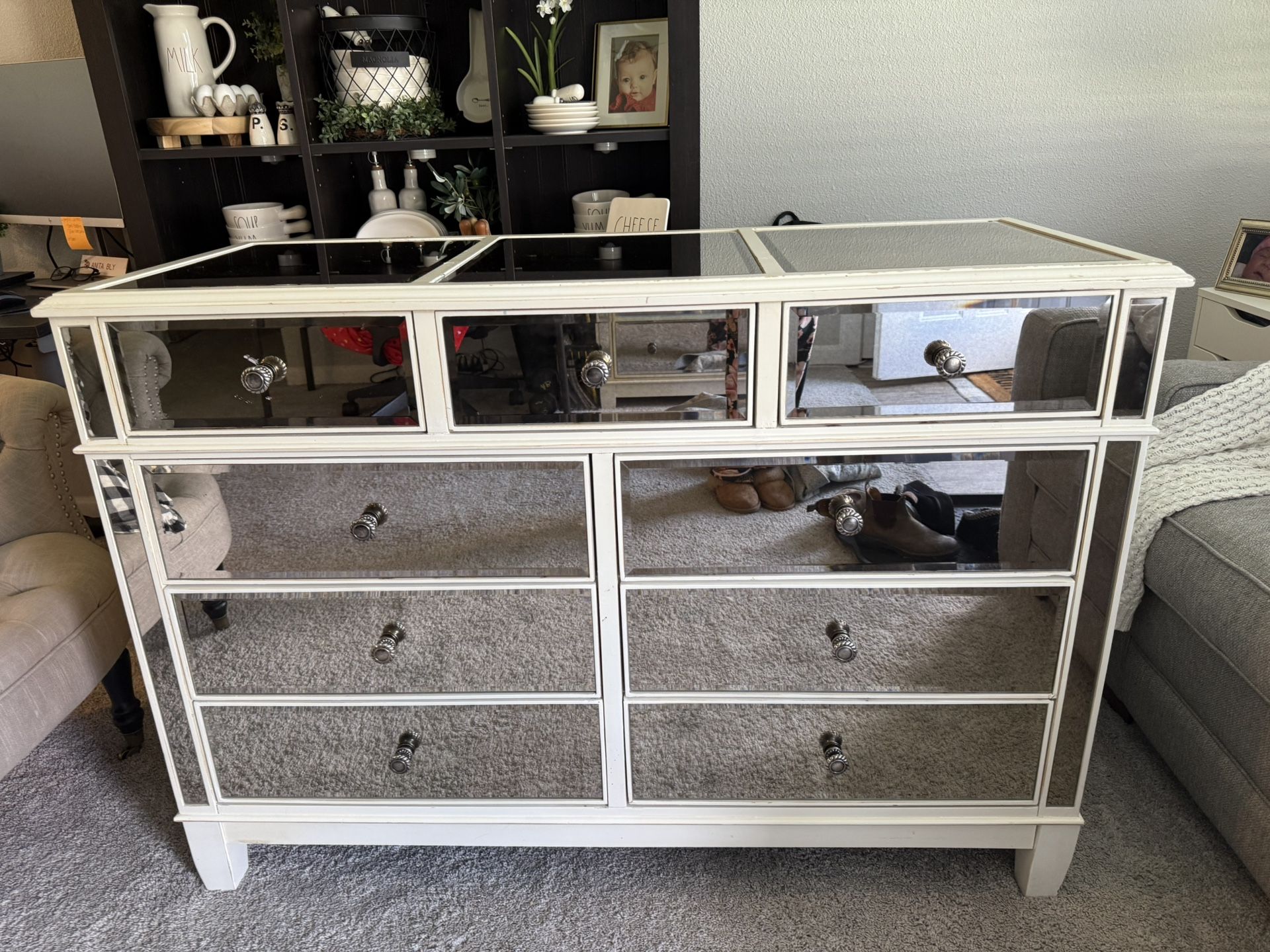 Pier One Mirror Dresser White