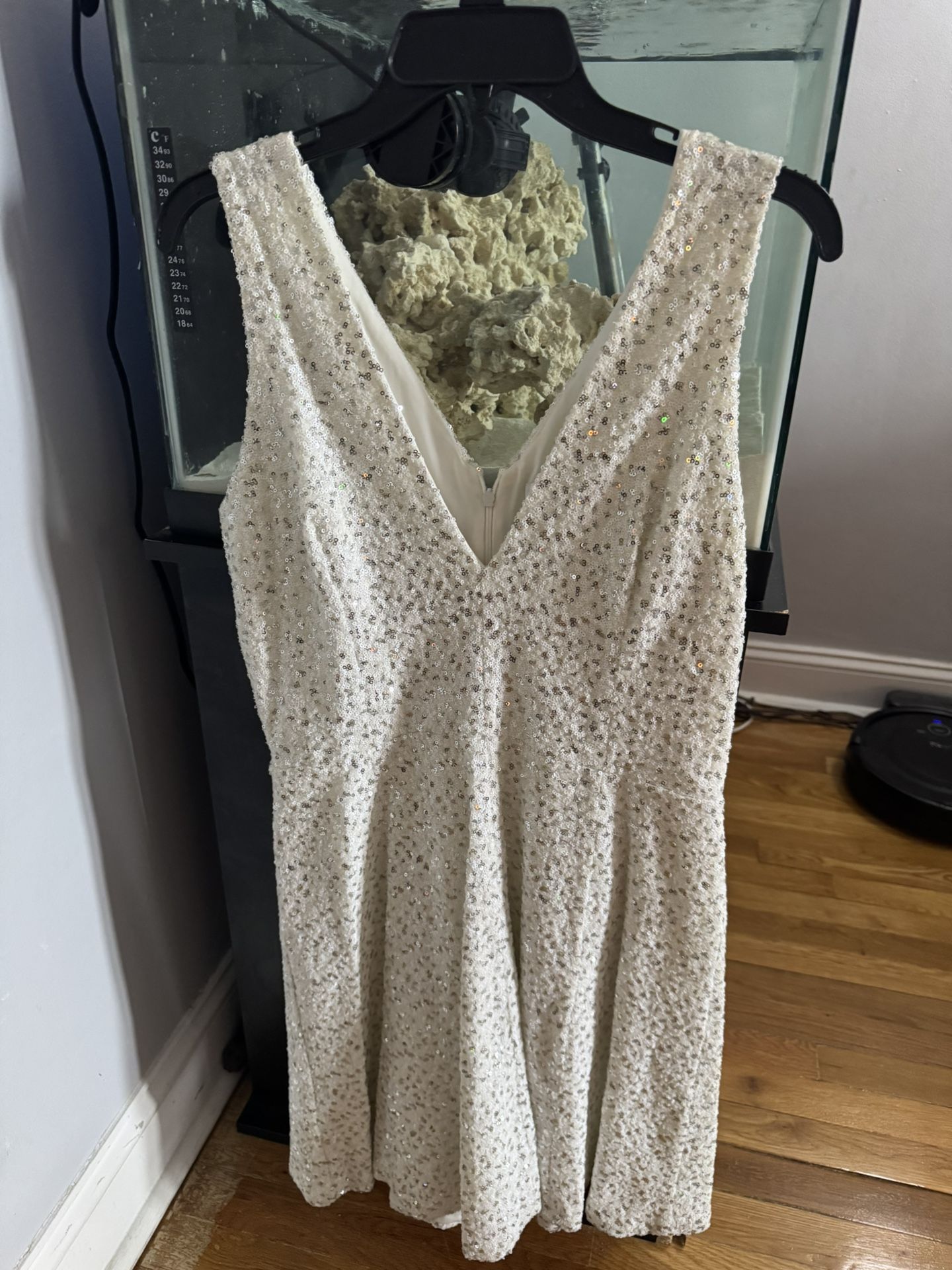 Dress The Population Xl White Sequin Dress Party Wedding Bachelorette