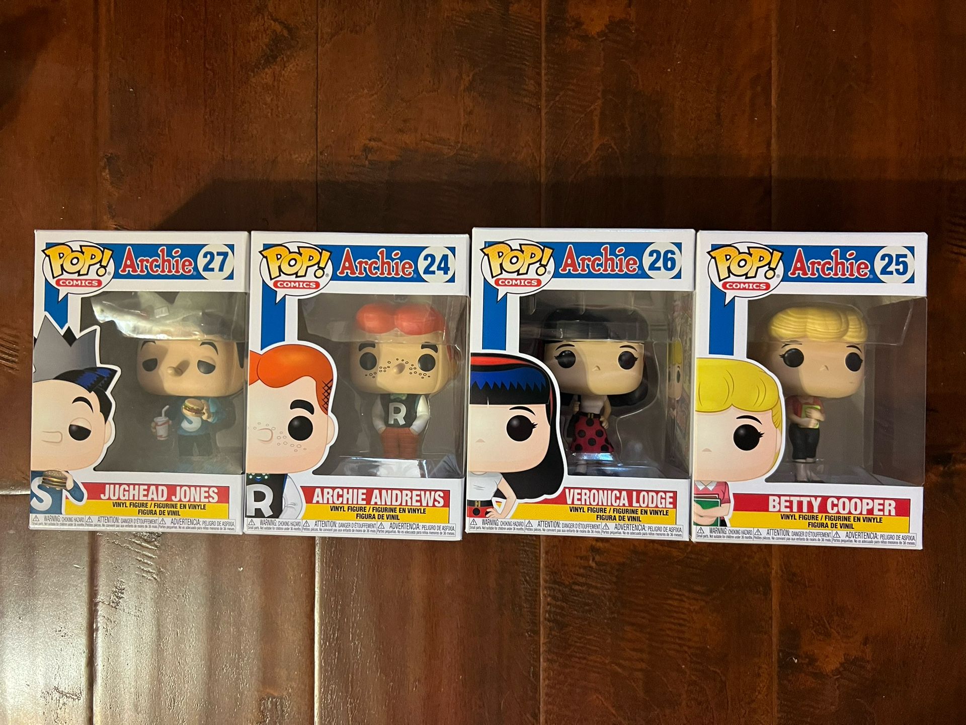 Funko Pop! Archie Comics Set (4-Pack) – Jughead, Archie, Veronica, Betty