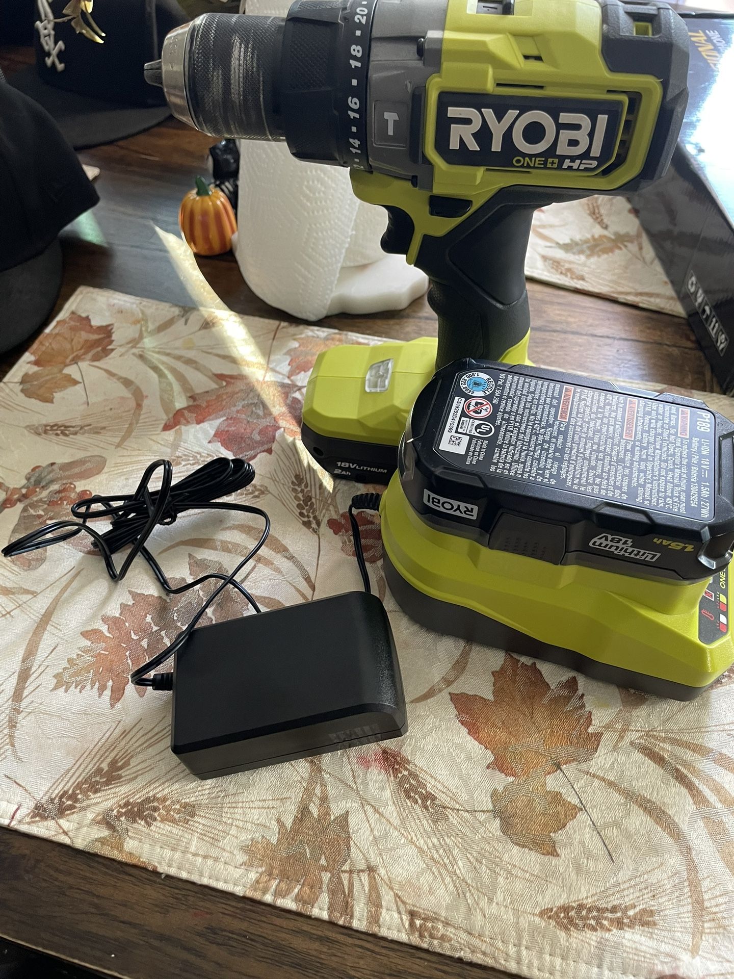 Ryobi PBLHM102K1 18V Brushless 1/2" Hammer Drill Kit w/ 1.5Ah Battery & Charger