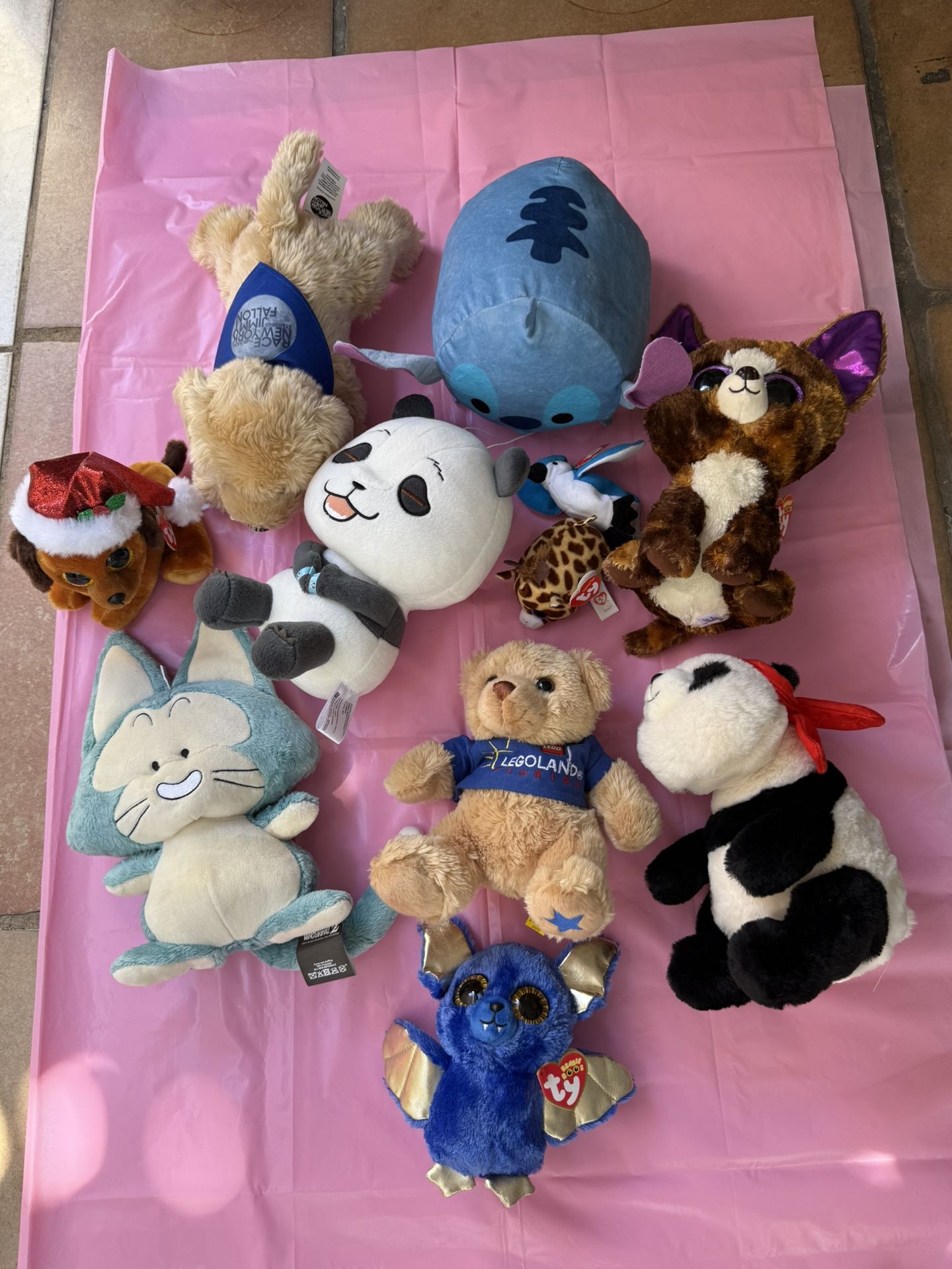 New Plushies Lot  2 Legoland 1 Universal Dog 5 Ty 2 From Store At Epcot 1 Disney
